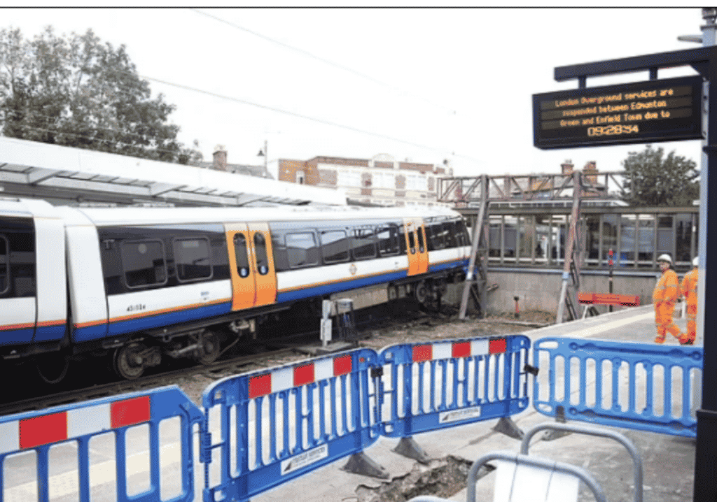 London Overground train derails